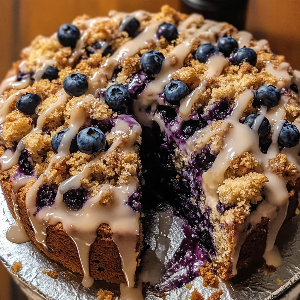Blueberry Sour Cream Coffee Cake (Not Dry!)