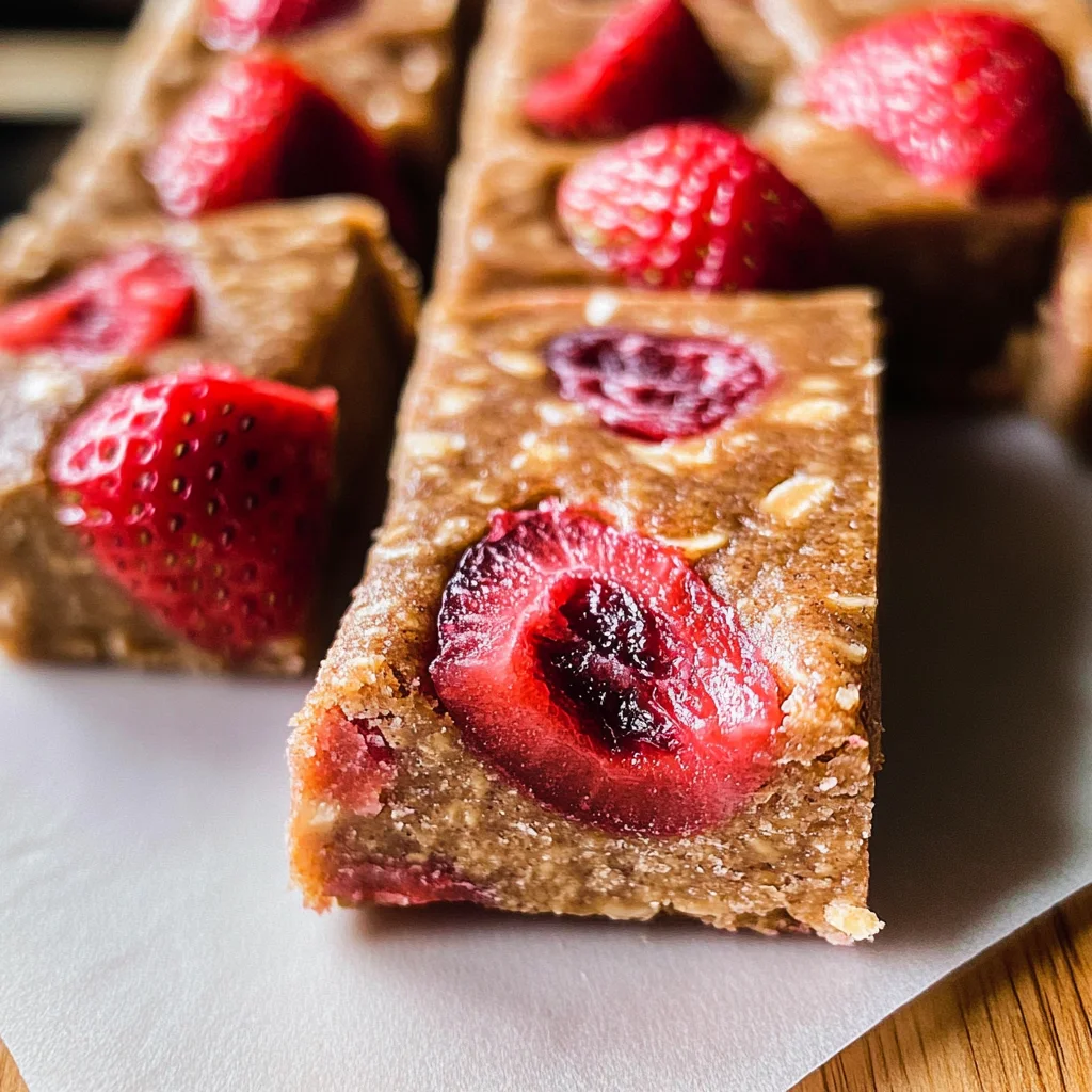 Healthy Gluten-Free Strawberry Protein Bar Recipe