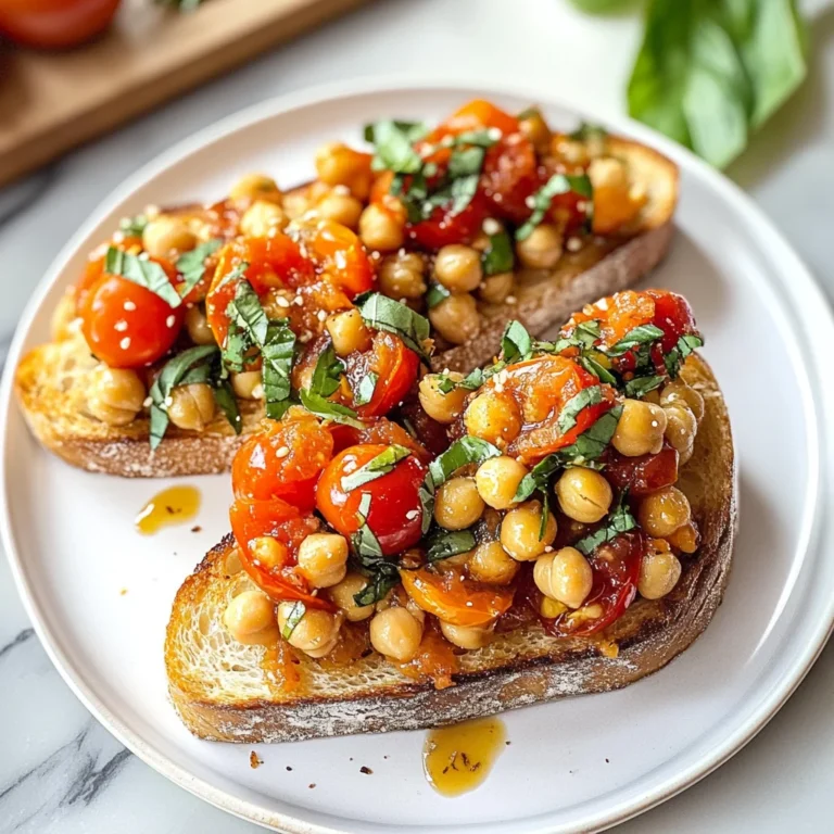 Smashed Chickpea Toast with Cherry Tomato Compote