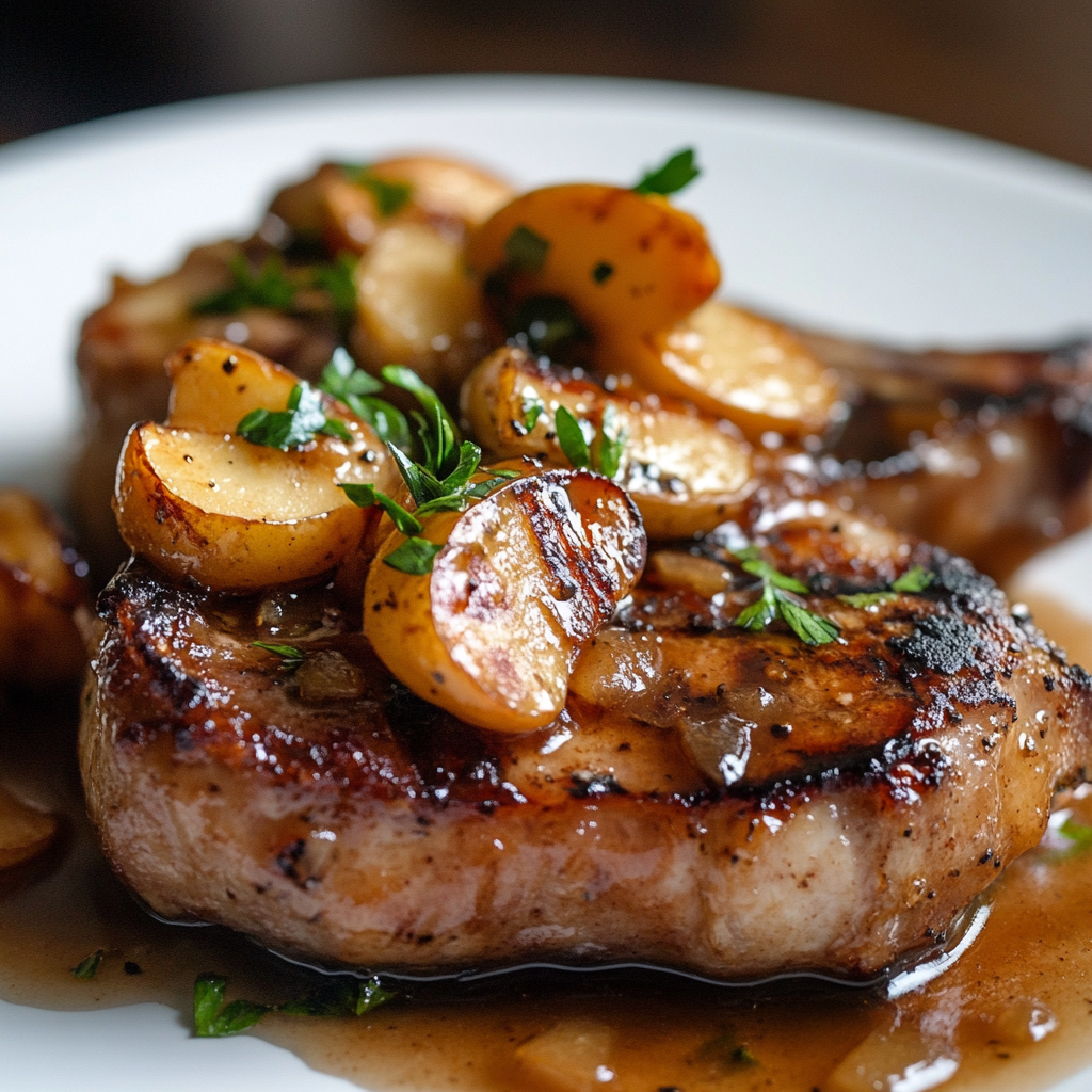 Apple Butter Beef Chops