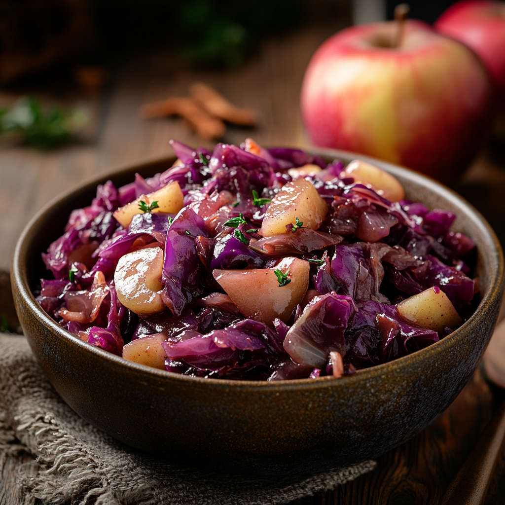 Braised Red Cabbage with Apples