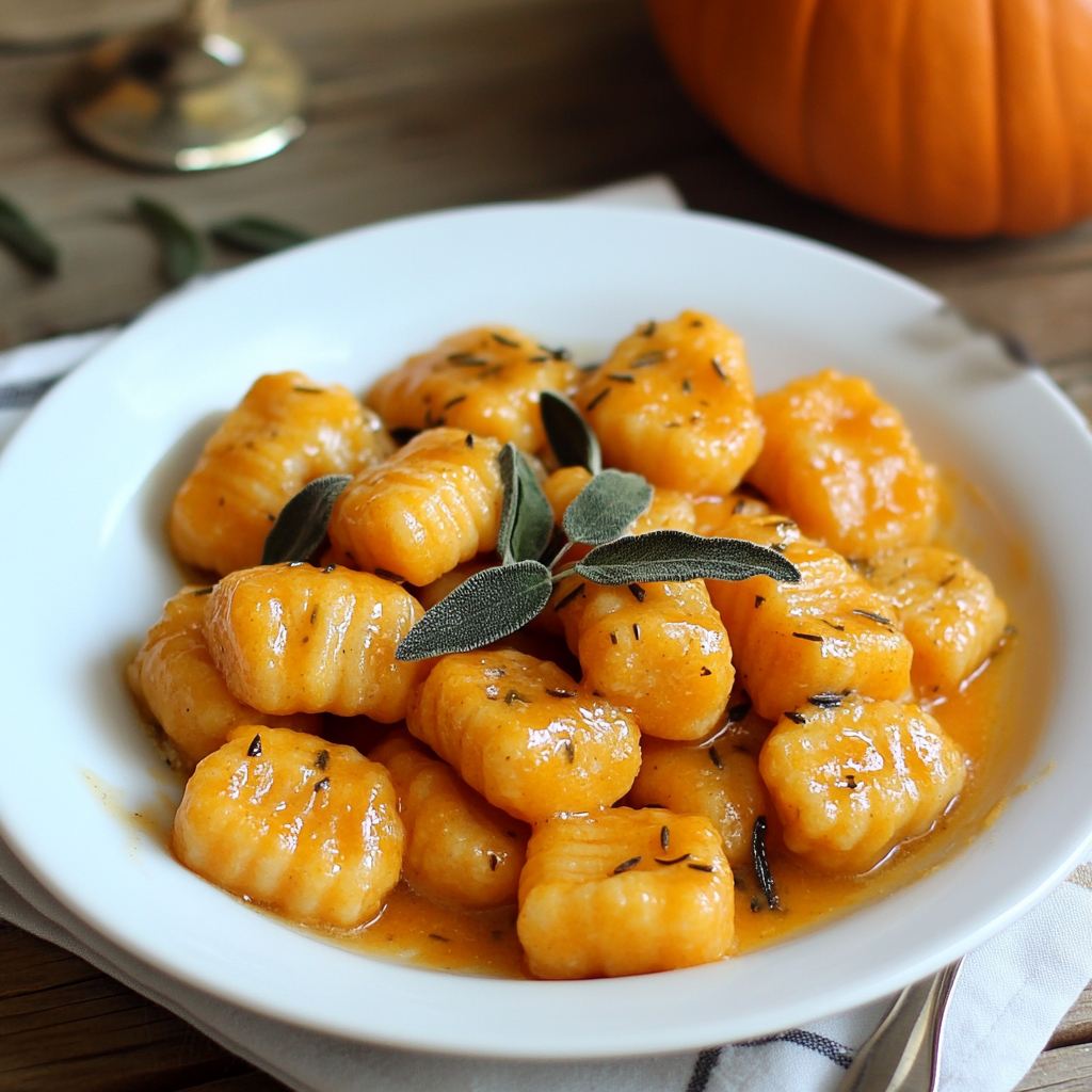 Pumpkin Gnocchi with Sage Butter