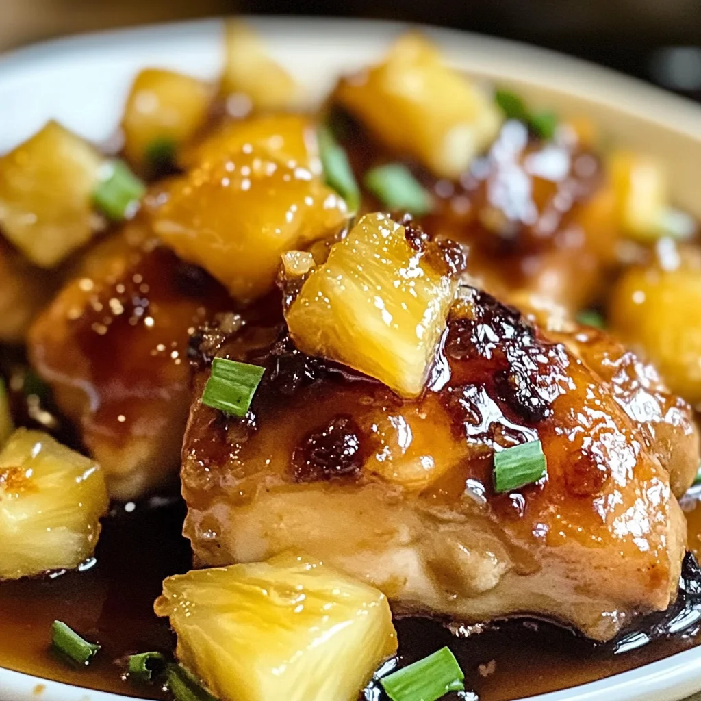 Brown Sugar Pineapple chicken chicken chicken ham